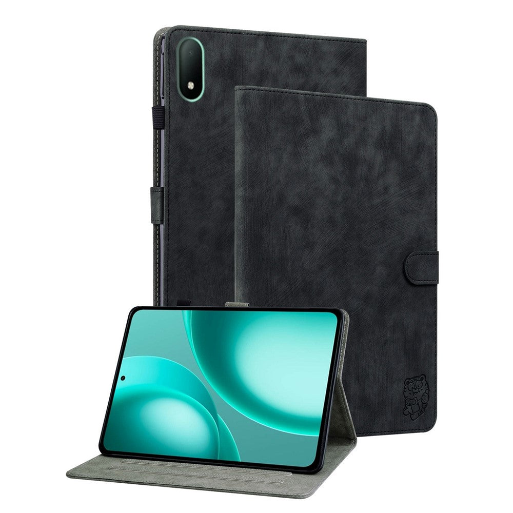 Oppo Pad Mini-skal Tiger Imprint reptåligt PU-läder surfplatta