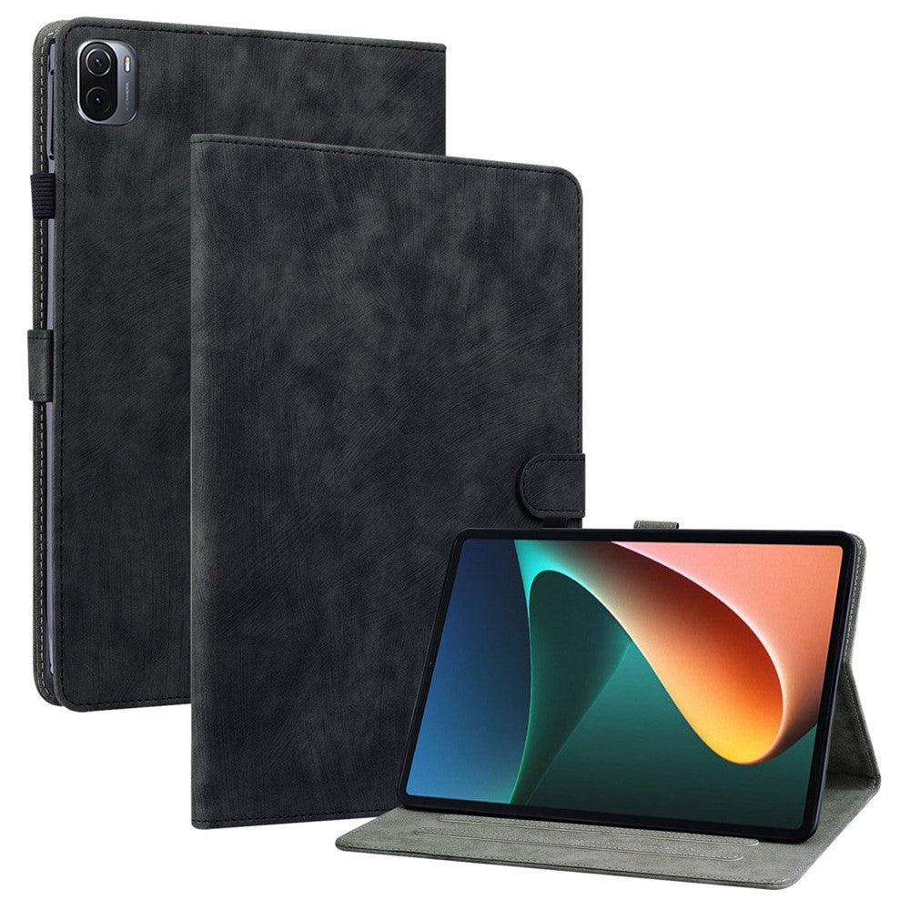 For Xiaomi Pad 5 / 5 Pro TPU+PU Leather Case Cute Tiger Pattern Imprinted Anti-Fall Case with Stand / Card Slot Protective Tablet Cover Support Auto Wake / Sleep