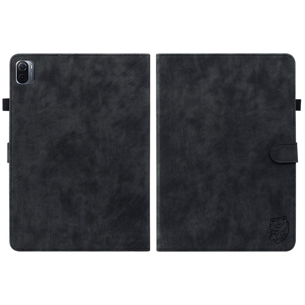 For Xiaomi Pad 5 / 5 Pro TPU+PU Leather Case Cute Tiger Pattern Imprinted Anti-Fall Case with Stand / Card Slot Protective Tablet Cover Support Auto Wake / Sleep