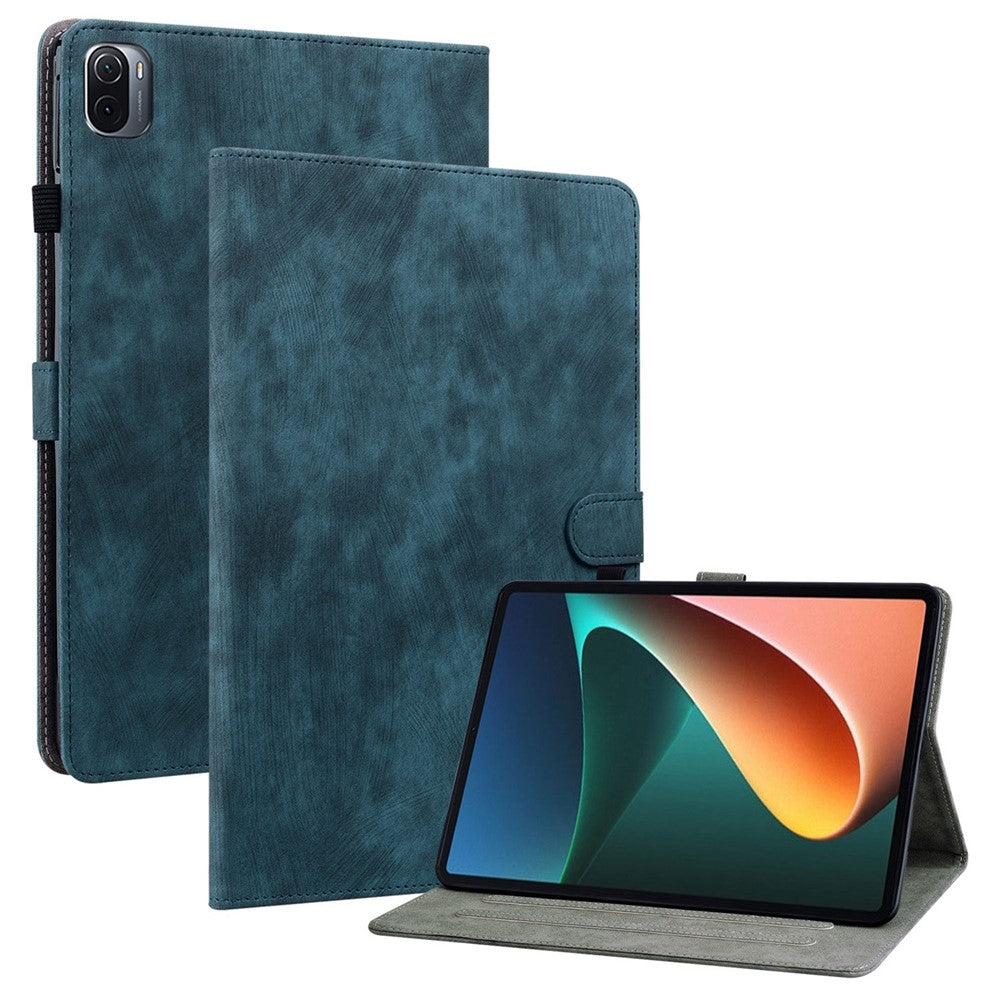 For Xiaomi Pad 5 / 5 Pro TPU+PU Leather Case Cute Tiger Pattern Imprinted Anti-Fall Case with Stand / Card Slot Protective Tablet Cover Support Auto Wake / Sleep