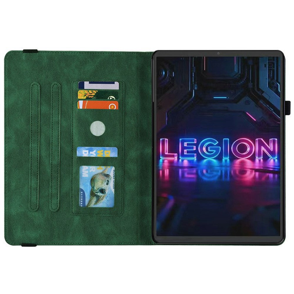Lenovo Tab Gen 5 / Legion Y700 (Gen 5) Fodral med fjärilsmönster och blommönster i PU-läder med kortplatser