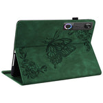 Lenovo Tab Gen 5 / Legion Y700 (Gen 5) Fodral med fjärilsmönster och blommönster i PU-läder med kortplatser