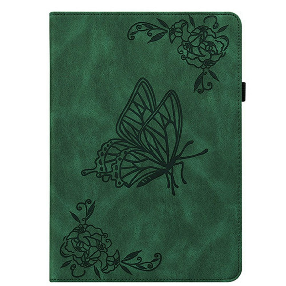 Lenovo Tab Gen 5 / Legion Y700 (Gen 5) Fodral med fjärilsmönster och blommönster i PU-läder med kortplatser