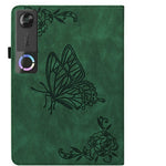 Lenovo Tab Gen 5 / Legion Y700 (Gen 5) Fodral med fjärilsmönster och blommönster i PU-läder med kortplatser