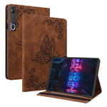 Lenovo Tab Gen 5 / Legion Y700 (Gen 5) Fodral med fjärilsmönster och blommönster i PU-läder med kortplatser