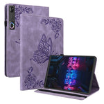Lenovo Tab Gen 5 / Legion Y700 (Gen 5) Fodral med fjärilsmönster och blommönster i PU-läder med kortplatser