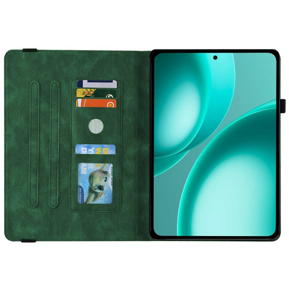 For Oppo Pad Mini Case Butterfly Flower Imprint PU Leather Tablet Cover with Card Slots