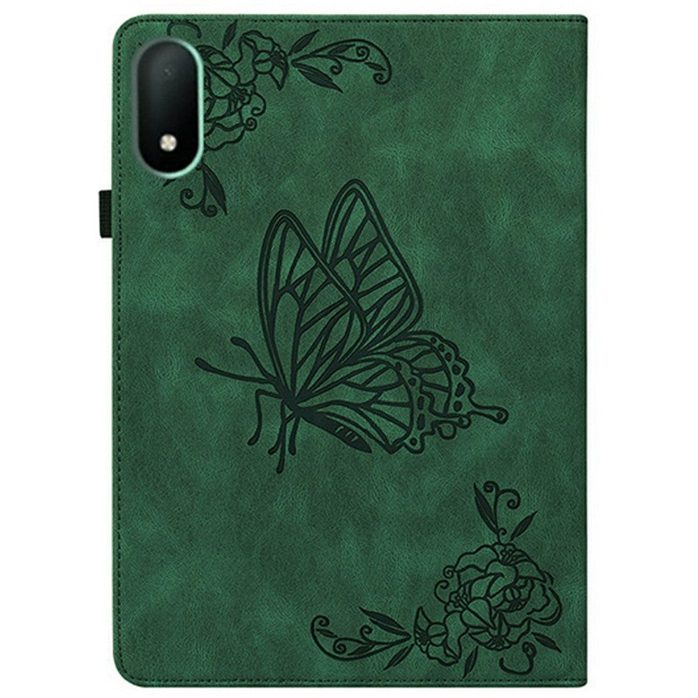 For Oppo Pad Mini Case Butterfly Flower Imprint PU Leather Tablet Cover with Card Slots
