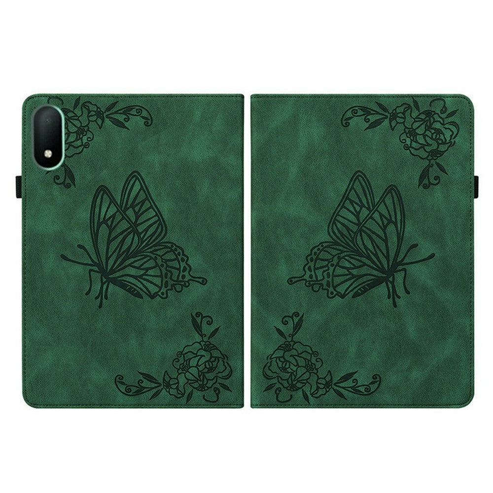 For Oppo Pad Mini Case Butterfly Flower Imprint PU Leather Tablet Cover with Card Slots