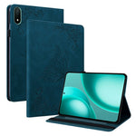 For Oppo Pad Mini Case Butterfly Flower Imprint PU Leather Tablet Cover with Card Slots