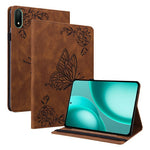 For Oppo Pad Mini Case Butterfly Flower Imprint PU Leather Tablet Cover with Card Slots