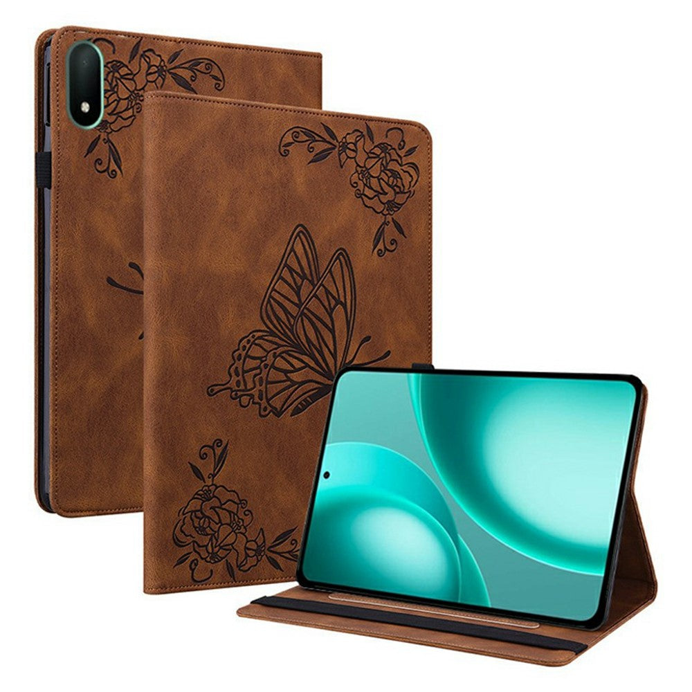Oppo Pad Mini-skal med fjärilsmönster i PU-läder och surfplatta med kortplatser