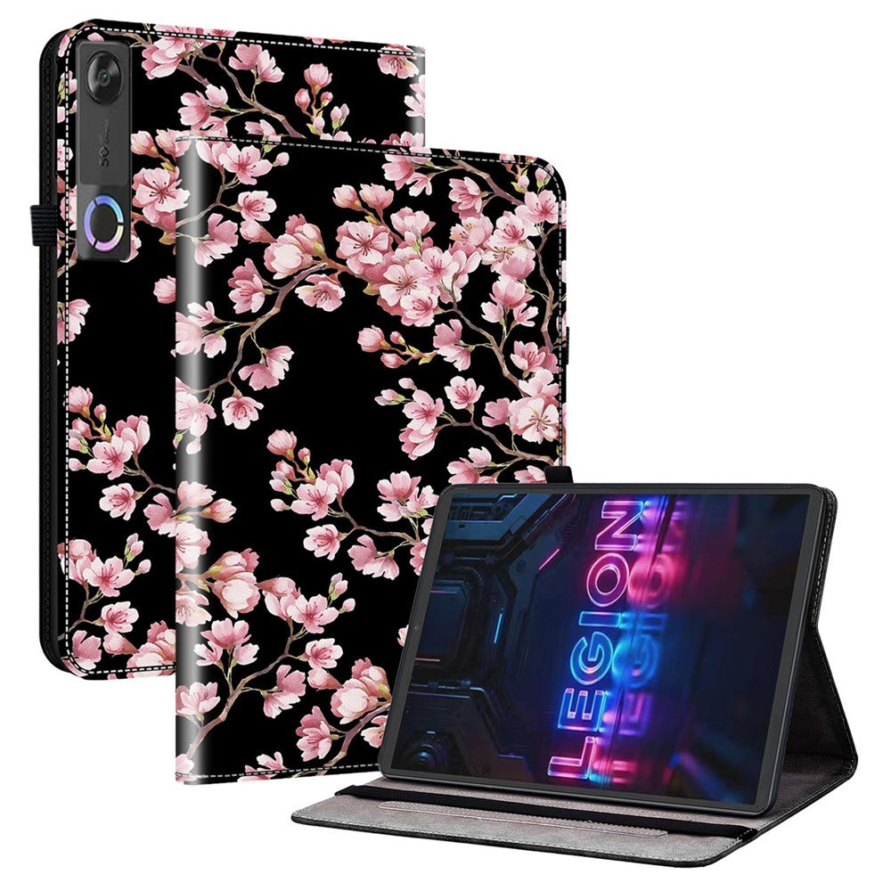 For Lenovo Tab Gen 5 / Legion Y700 (Gen 5) Leather Case Pattern Printed Stand Tablet Cover with Card Slots