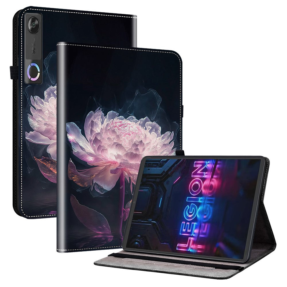For Lenovo Tab Gen 5 / Legion Y700 (Gen 5) Leather Case Pattern Printed Stand Tablet Cover with Card Slots