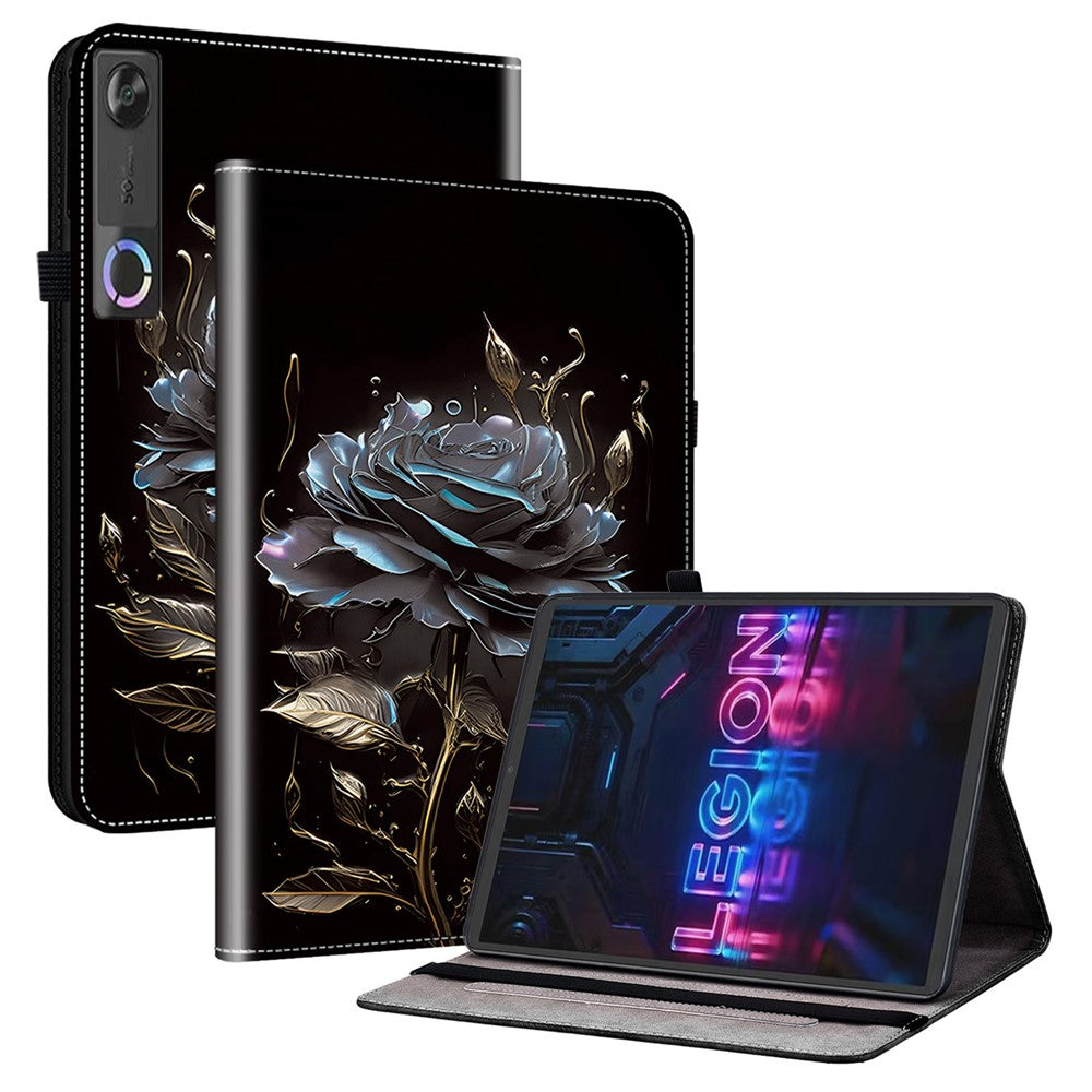 For Lenovo Tab Gen 5 / Legion Y700 (Gen 5) Leather Case Pattern Printed Stand Tablet Cover with Card Slots