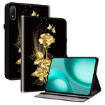 Läderfodral till Oppo Pad Mini med mönstertryck och stativ, surfplatta och kortplatser