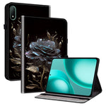 Läderfodral till Oppo Pad Mini med mönstertryck och stativ, surfplatta och kortplatser