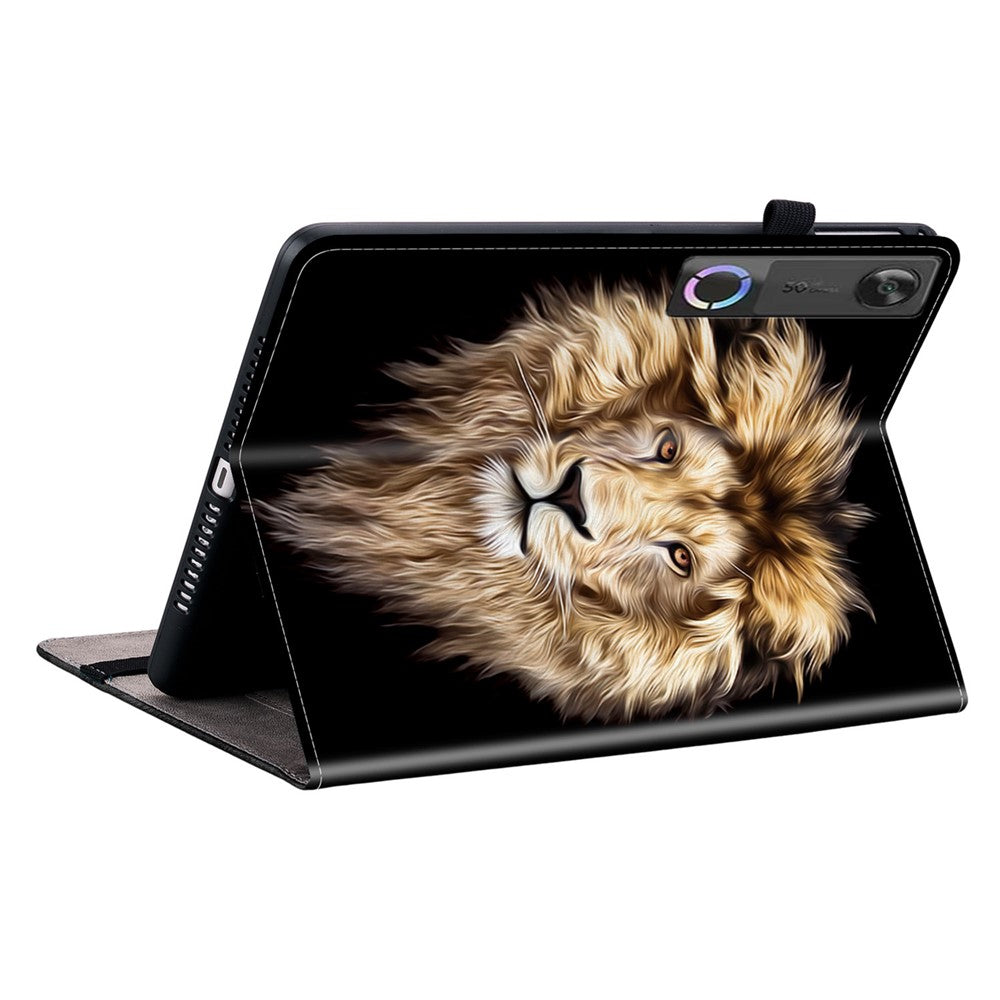 For Lenovo Tab Gen 5 / Legion Y700 (Gen 5) Leather Case Pattern Printed Stand Tablet Cover with Card Slots