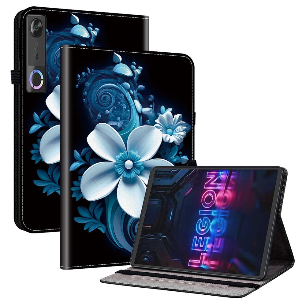 For Lenovo Tab Gen 5 / Legion Y700 (Gen 5) Leather Case Pattern Printed Stand Tablet Cover with Card Slots