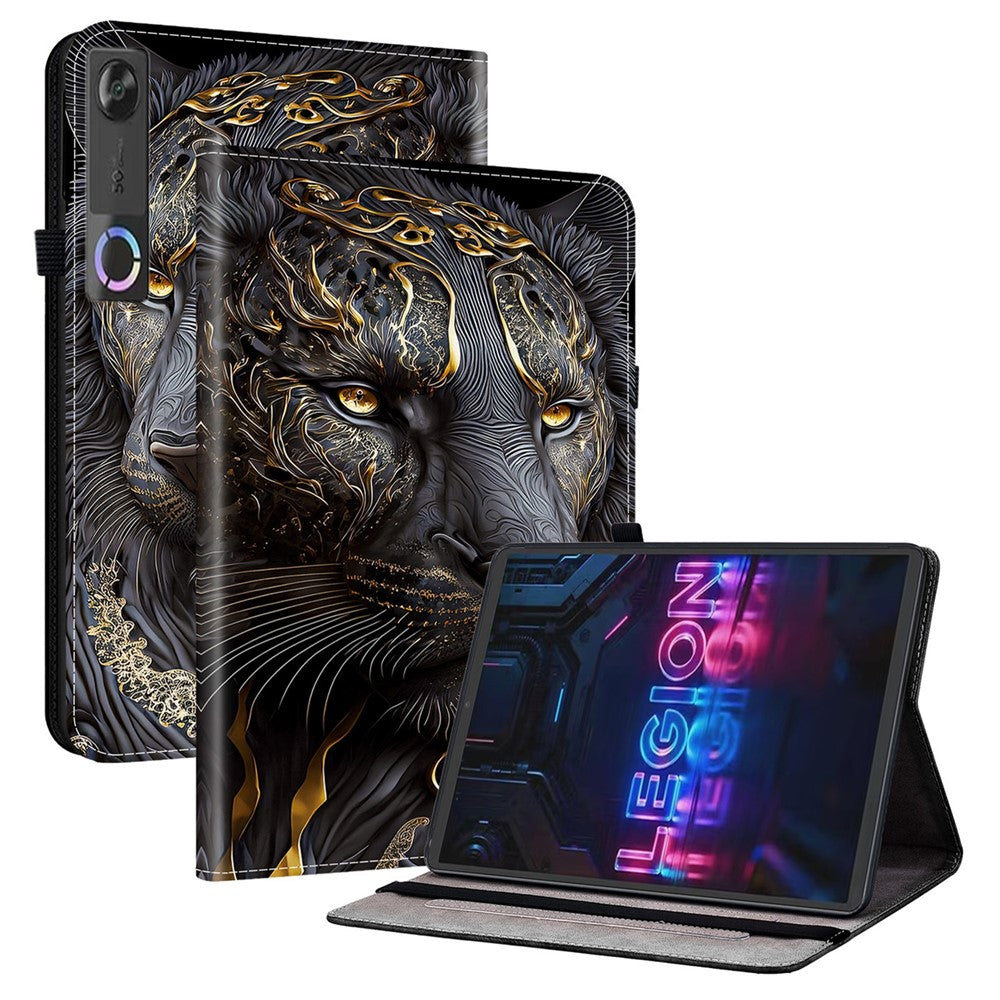 Leather Case For Lenovo Tab Gen 5 / Legion Y700 (Gen 5) Pattern Printed Stand Tablet Cover with Card Slots