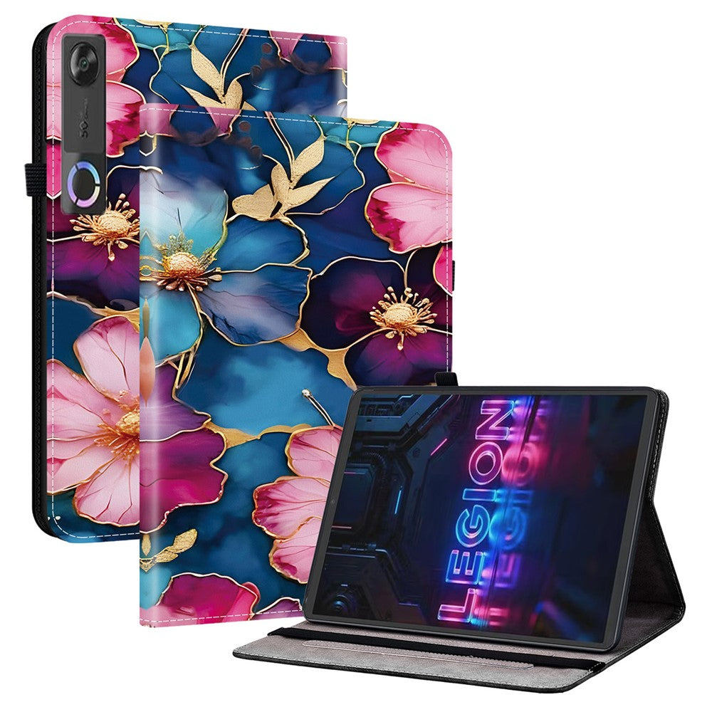 Leather Case For Lenovo Tab Gen 5 / Legion Y700 (Gen 5) Pattern Printed Stand Tablet Cover with Card Slots