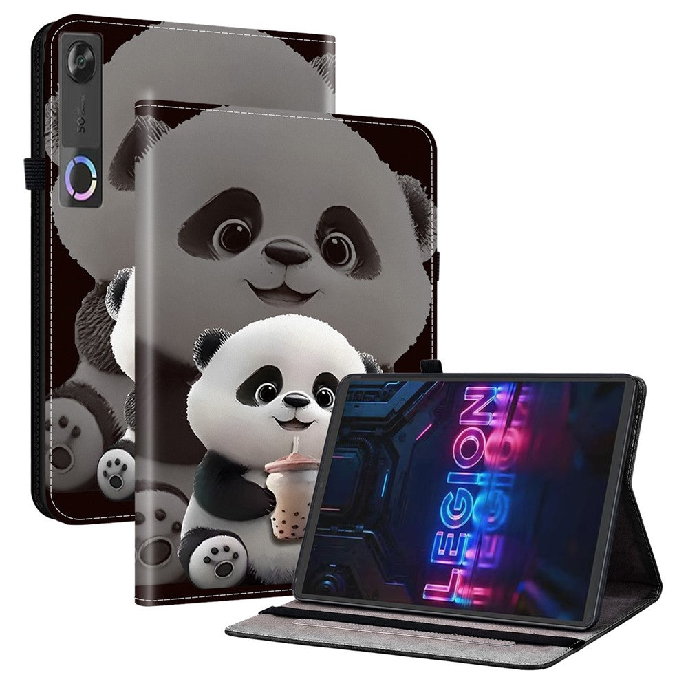 Leather Case For Lenovo Tab Gen 5 / Legion Y700 (Gen 5) Pattern Printed Stand Tablet Cover with Card Slots