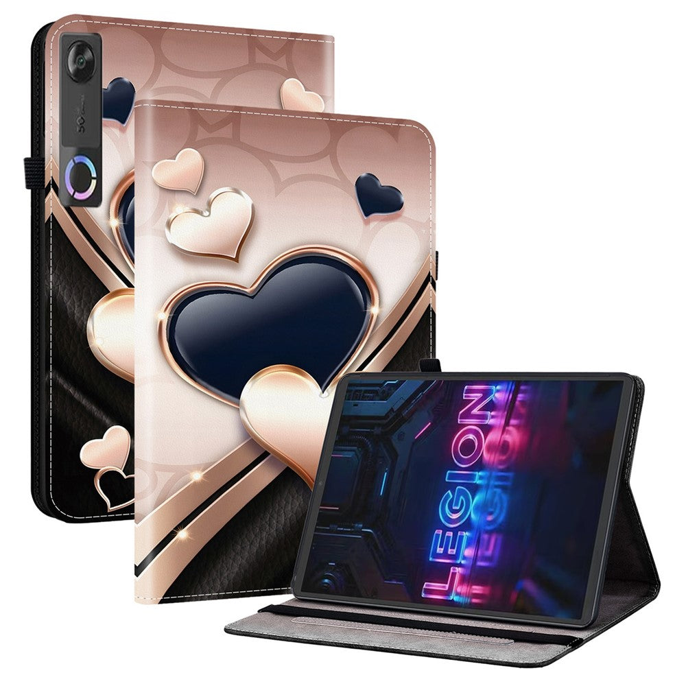 Leather Case For Lenovo Tab Gen 5 / Legion Y700 (Gen 5) Pattern Printed Stand Tablet Cover with Card Slots