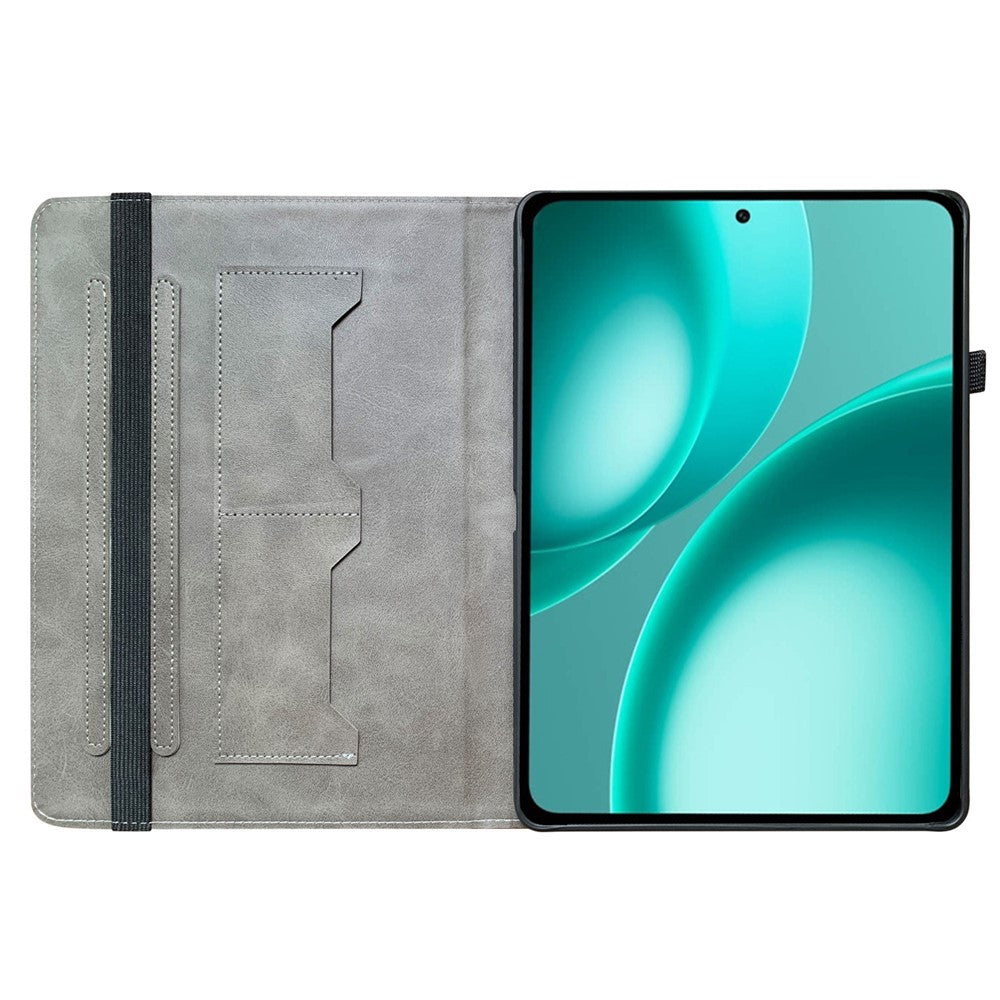 Läderfodral till Oppo Pad Mini med mönstertryck och stativ, surfplatta och kortplatser
