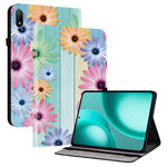 Läderfodral till Oppo Pad Mini med mönstertryck och stativ, surfplatta och kortplatser