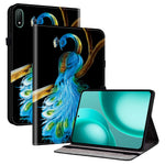 Läderfodral till Oppo Pad Mini med mönstertryck och stativ, surfplatta och kortplatser