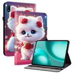 Läderfodral till Oppo Pad Mini Mönstertryckt Stativ Surfplatta med Kortplatser