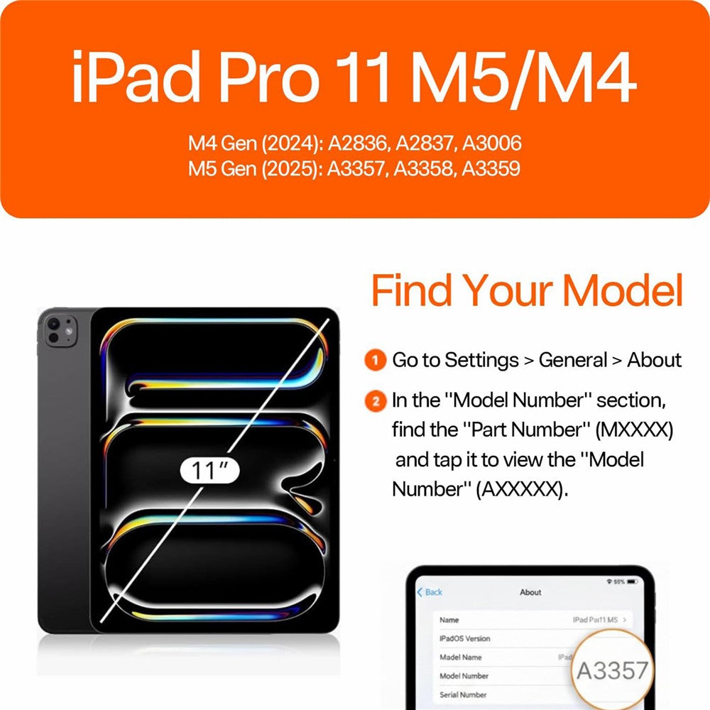 TORRAS Ostand K3 Neo Series For iPad Pro 11 (2025) / (2024) Case Kickstand Hard PC Impact Resistant Tablet Cover with Pen Slot (Amazon Packaging)