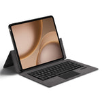 For Oppo Pad 5 Pro Leather Case + Touchpad Bluetooth-Compatible Keyboard (without Backlit)