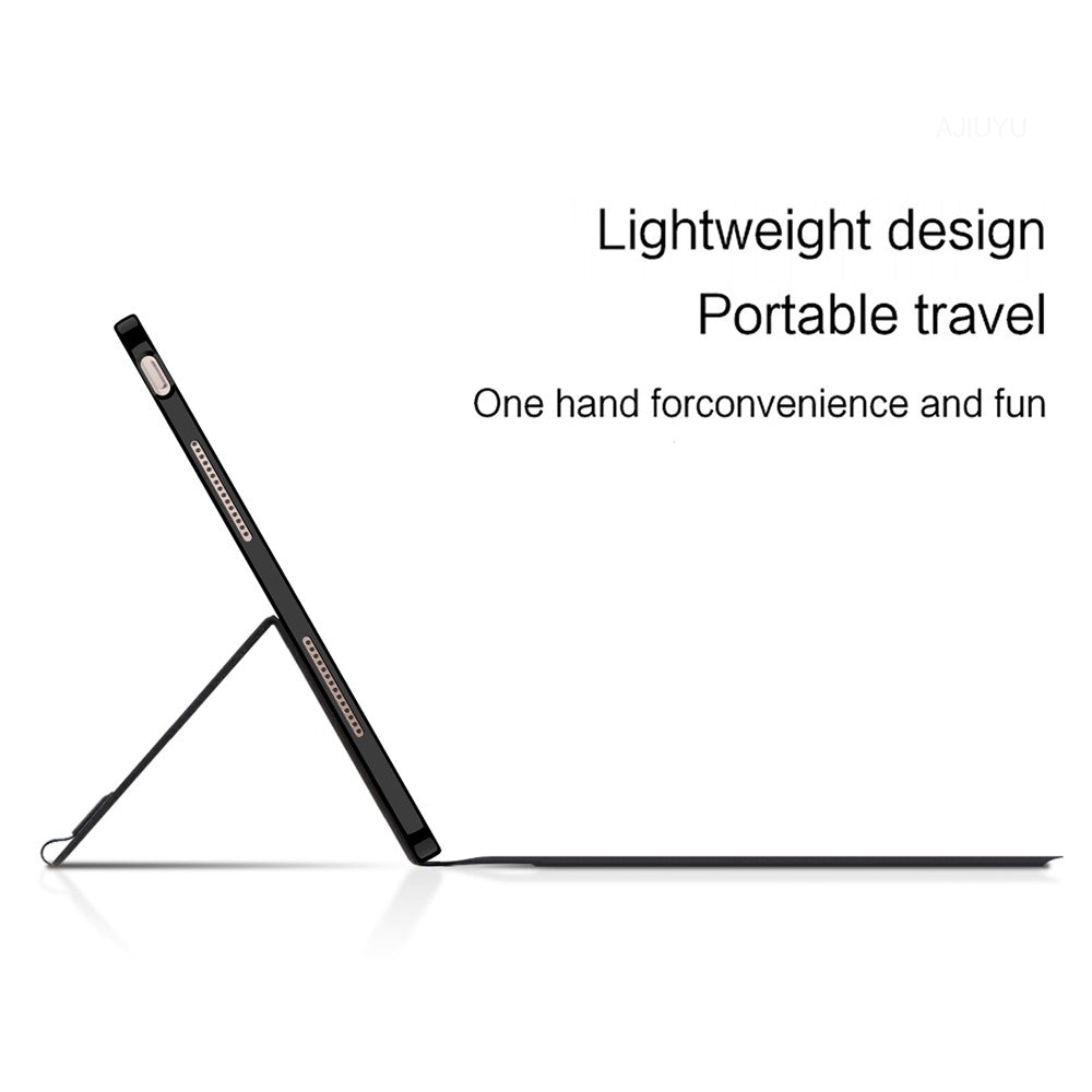 For Oppo Pad 5 Pro Leather Case + Touchpad Bluetooth-Compatible Keyboard (without Backlit)