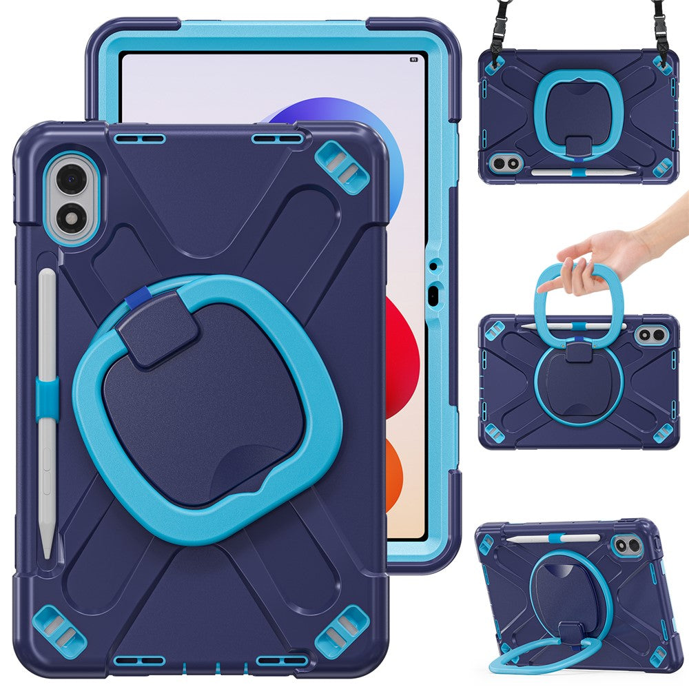 For Xiaomi Redmi Pad 2 Pro Case with Shoulder Strap TPU + PC + Silicone Kickstand Tablet Cover