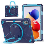 For Xiaomi Redmi Pad 2 Pro Case TPU + PC + Silicone Tablet Cover Swivel Kickstand Handle Grip