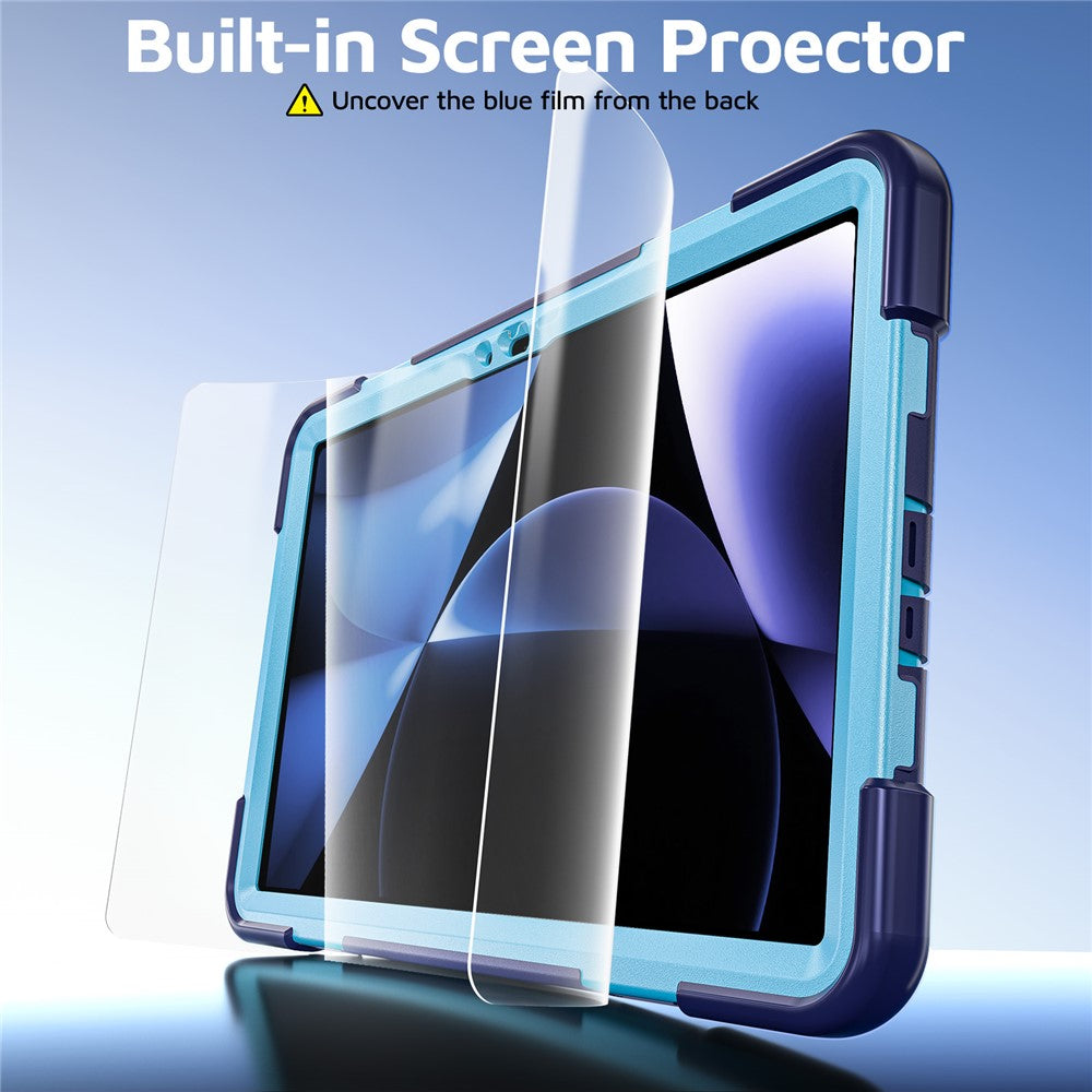 For Xiaomi Redmi Pad 2 Pro Case TPU + PC + Silicone Tablet Cover Swivel Kickstand Handle Grip