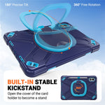 For Xiaomi Redmi Pad 2 Pro Case TPU + PC + Silicone Tablet Cover Swivel Kickstand Handle Grip