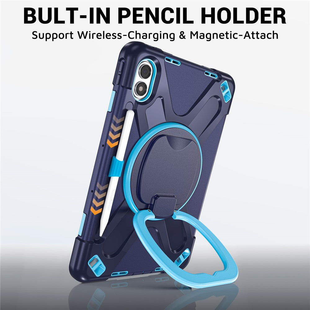 For Xiaomi Redmi Pad 2 Pro Case TPU + PC + Silicone Tablet Cover Swivel Kickstand Handle Grip