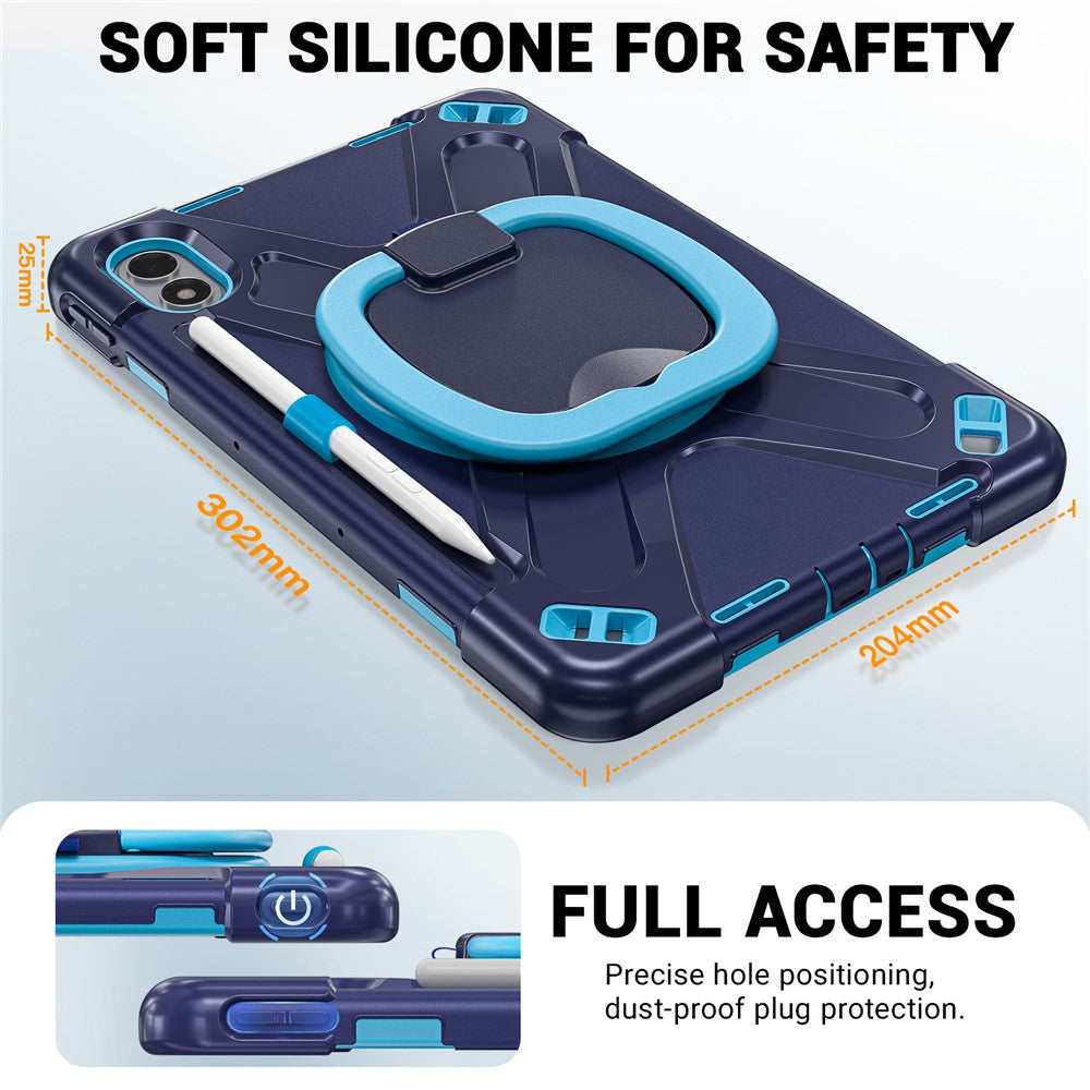 For Xiaomi Redmi Pad 2 Pro Case TPU + PC + Silicone Tablet Cover Swivel Kickstand Handle Grip