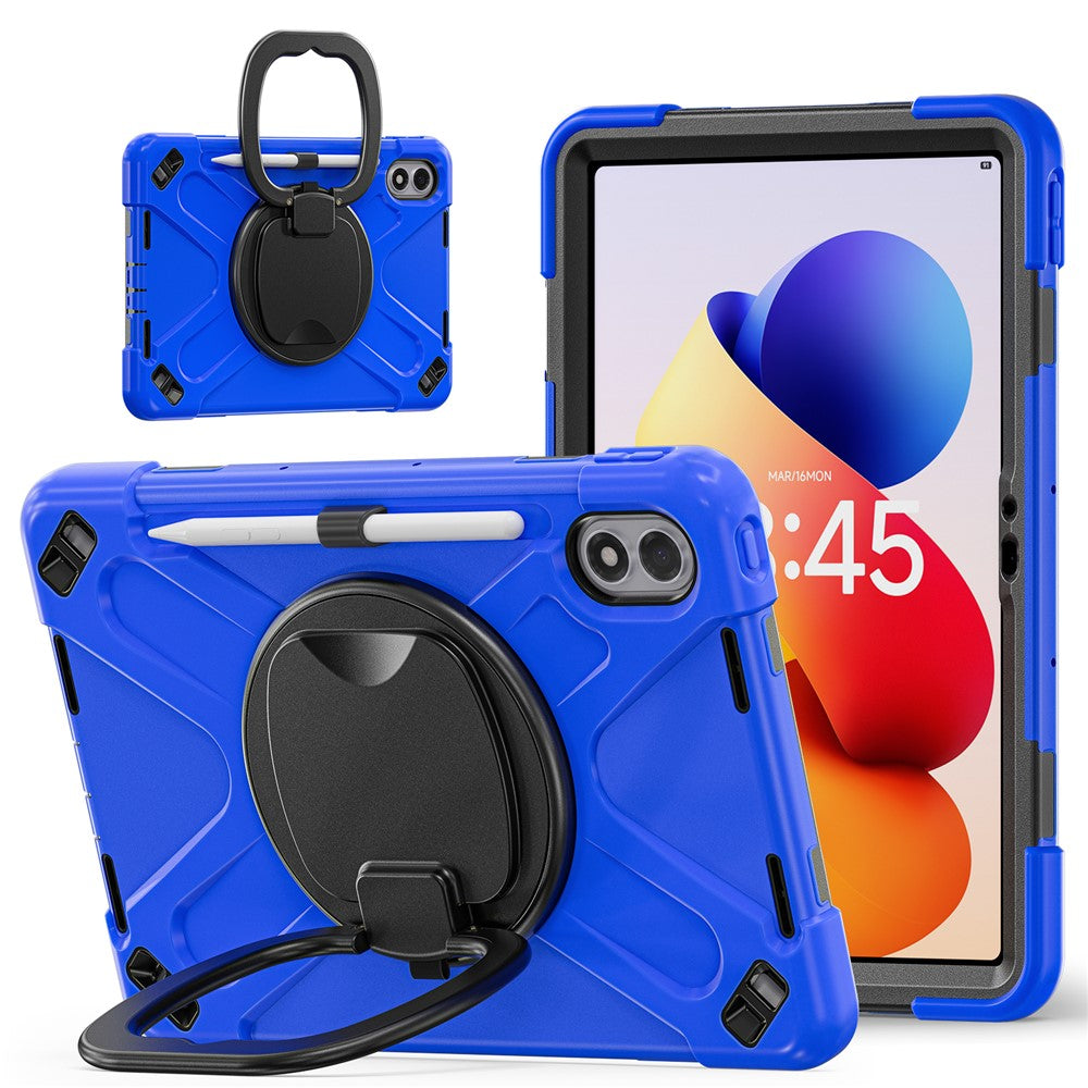 For Xiaomi Redmi Pad 2 Pro Case TPU + PC + Silicone Tablet Cover Swivel Kickstand Handle Grip