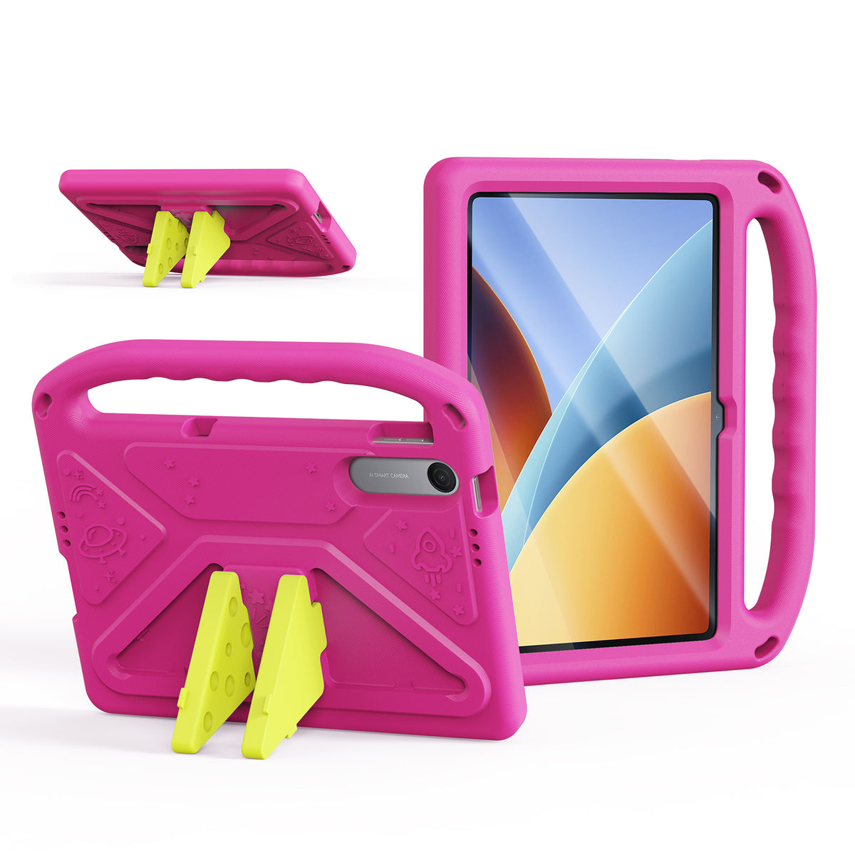 DUX DUCIS for Xiaomi Poco Pad C1 / Redmi Pad 2 9.7 Puff Series Tablet Case with Kickstand EVA Kids Shockproof Cover