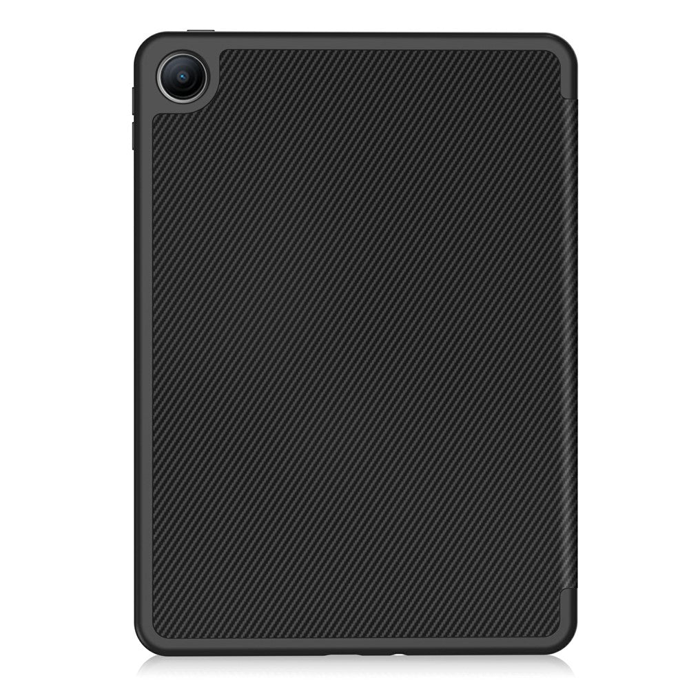 For Xiaomi Redmi Pad 2 SE / Pad 2 9.7 Case Trifold Stand Carbon Fiber Texture Leather Tablet Cover with Pen Slot