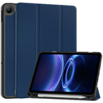 For Xiaomi Redmi Pad 2 SE / Pad 2 9.7 Case Trifold Stand Carbon Fiber Texture Leather Tablet Cover with Pen Slot