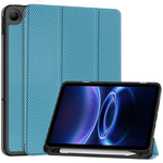 Til Xiaomi Redmi Pad 2 SE / Pad 2 9.7 Etui Trefoldbart Stativ Læder Tablet Cover med Kulfibertekstur og Penholder