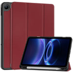 For Xiaomi Redmi Pad 2 SE / Pad 2 9.7 Case Trifold Stand Carbon Fiber Texture Leather Tablet Cover with Pen Slot