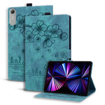 For Lenovo Idea Tab Pro Gen 2 Case Card Slots Leather Tablet Stand Folio Cover Flower Cat