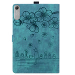 For Lenovo Idea Tab Pro Gen 2 Case Card Slots Leather Tablet Stand Folio Cover Flower Cat