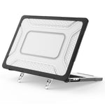 Beskyttende etui med metalstøtte til MacBook Air 13 tommer (2026) / (2025) / (2024) / (2022), bikageformet køledesign til PC + TPU-computere