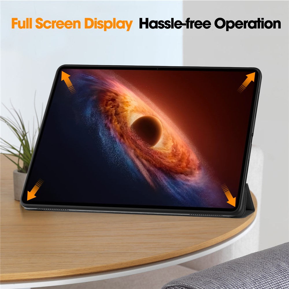 For Honor MagicPad 3 Pro 12.3  /  MagicPad 4 PU Leather Tri-fold Stand Tablet Case Smart Auto Wake  /  Sleep Folio Cover